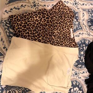 Leopard Print and Cream Tops